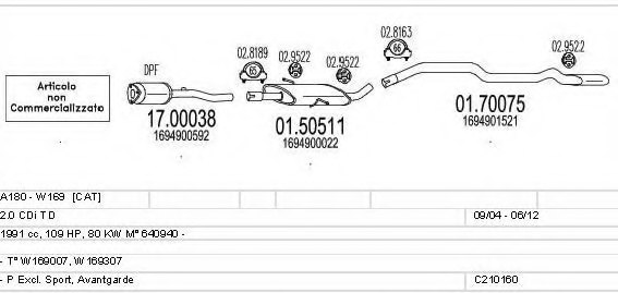 MTS C210160004245 Exhaust System